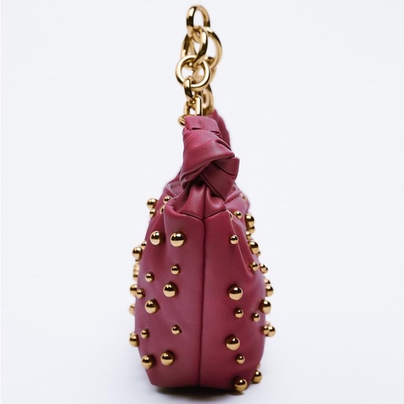 Zara Raspberry Beaded Mini Bag - Picture 3 of 8